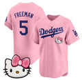Los Angeles Dodgers #5 Freddie Freeman Pink HOLBERT 2025 Hello Kitty Vapor Limited Stitched Jersey