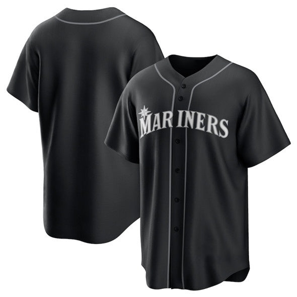 Seattle Mariners Blank Black HOLBERT Lights Out Limited Stitched Jersey