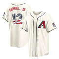 Arizona Diamondbacks #12 Lourdes Gurriel Jr Player Cream HOLBERT USA 250 Fourth of July Home Game Stitched Jerseys