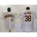 San Diego Padres #38 Jorge Alfaro White HOLBERT With PS Patch Stitched Flex Base Jerseys