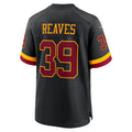 W.Commanders #39 Jeremy Reaves Black HOLBERT Hail Raiser Alternate Game Jersey