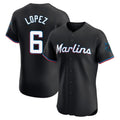 Miami Marlins #6 Otto Lopez Player Black HOLBERT Vapor Home Limited Elite Stitched Jerseys