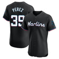 Miami Marlins #39 Eury Perez Player Black HOLBERT Vapor Home Limited Elite Stitched Jerseys