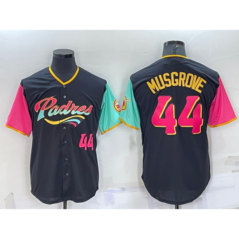 San Diego Padres #44 Joe Musgrove Number Black HOLBERT 2022 City Connect Cool Base Stitched Jersey