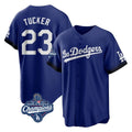 Los Angeles Dodgers #23 Kyle Tucker Player Royal HOLBERT World Series Meet City Connect Home Game Stitched Jerseys
