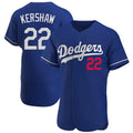 Los Angeles Dodgers #22 Clayton Kershaw Player Royal HOLBERT Limited Elite Home Stitched Jerseys