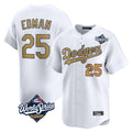 Los Angeles Dodgers #25 Tommy Edman Player White Gold HOLBERT World Series Collection Limited Home Stitched Jerseys