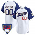 Custom Los Angeles Dodgers 2024 Spring Training Patch Vapor Premier Limited Jersey ¨C White 2 HOLBERT