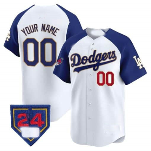 Custom Los Angeles Dodgers 2024 Spring Training Patch Vapor Premier Limited Jersey ¨C White 2 HOLBERT
