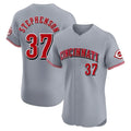 Cincinnati Reds #37 Tyler Stephenson Player Gray HOLBERT Limited Elite Home Stitched Jerseys