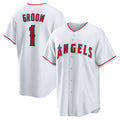 Los Angeles Angels #1 Groom White HOLBERT Home Replica Jersey