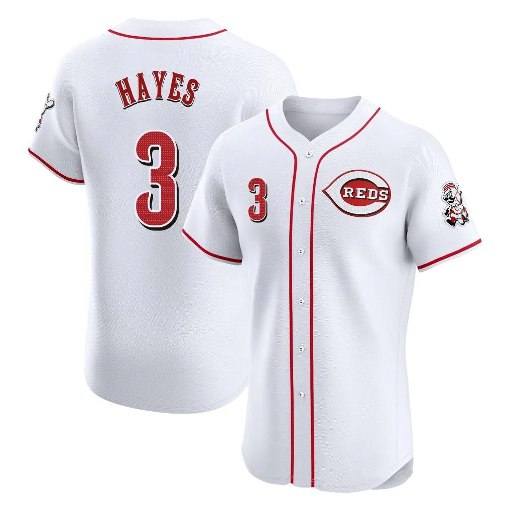 Cincinnati Reds #3 Ke'Bryan Hayes Player White HOLBERT Limited Elite Home Stitched Jerseys