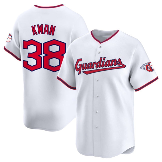 Cleveland Guardians #38 Steven Kwan White HOLBERT Home Limited Stitched Jersey