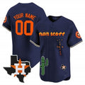 Custom Houston Astros Cactus Jack Patch Vapor Premier Limited Jersey V9 ¨C Navy HOLBERT