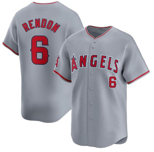 Los Angeles Angels #6 Anthony Rendon Gray HOLBERT Away Limited Stitched Jersey