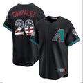Arizona Diamondbacks #20 Luis Gonzalez Player Black HOLBERT USA 250 Fourth of July Home Game Stitched Jerseys