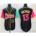 San Diego Padres #13 Manny Machado Number Black HOLBERT NEW 2023 City Connect Cool Base Stitched Jersey