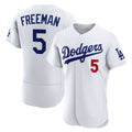 Los Angeles Dodgers #5 Freddie Freeman White HOLBERT Home Authentic Jersey