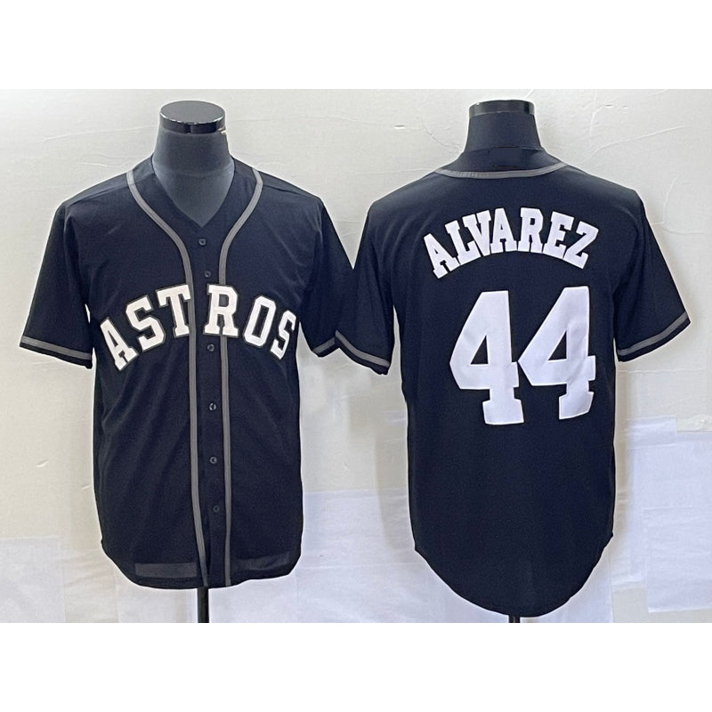Houston Astros #44 Yordan Alvarez Black HOLBERT Cool Base Stitched Jersey