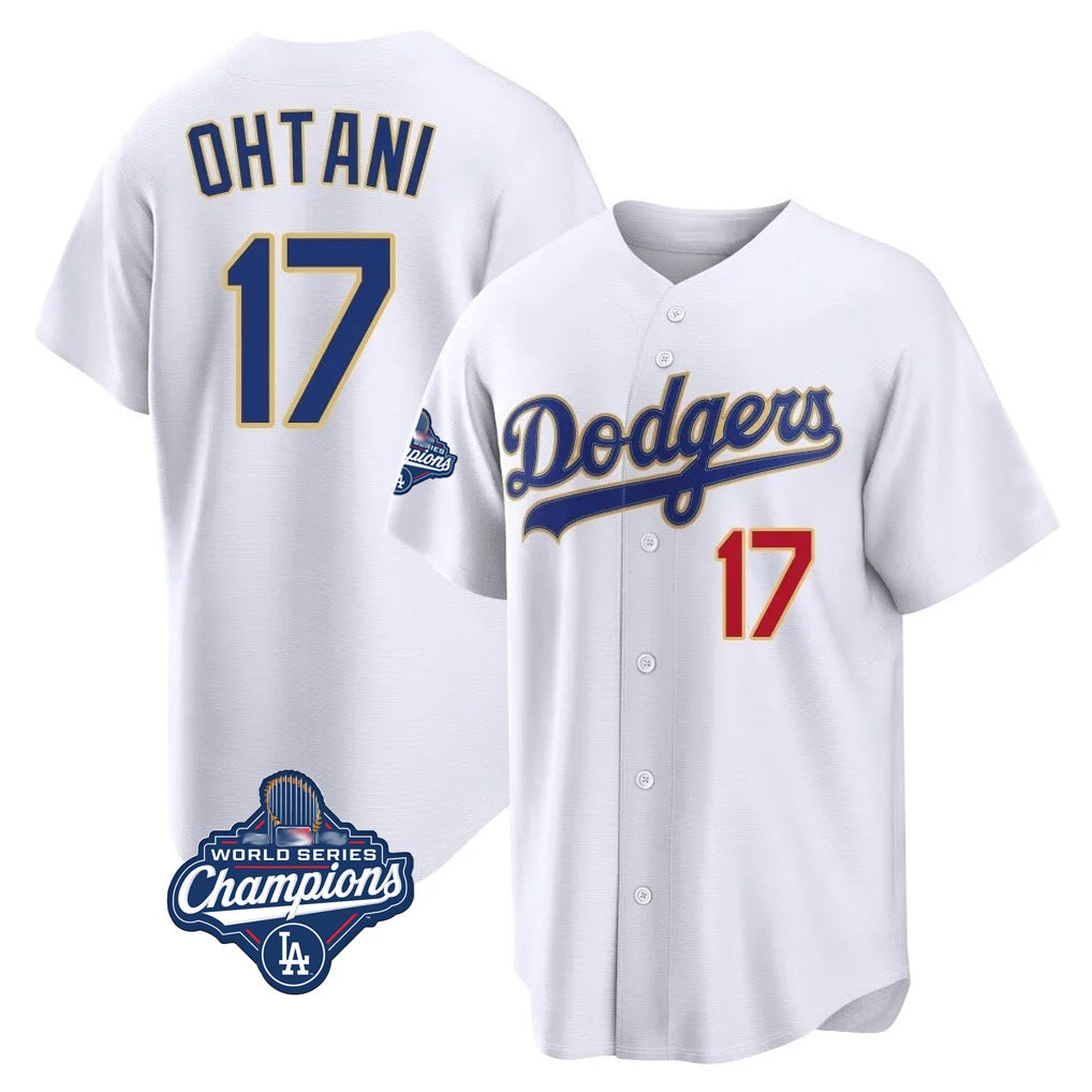 Los Angeles Dodgers #17 Shohei Ohtani Player Gold White HOLBERT World Series Meet 2026 Collection Stadium Limited Stitched Jerseys
