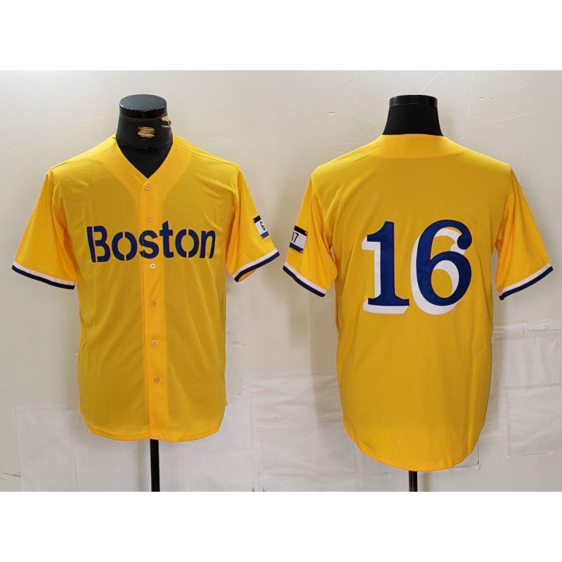 Boston Red Sox #16 Jarren Duran Gold HOLBERT City Connect Stitched Jersey