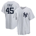 New York Yankees #45 Gerrit Cole White HOLBERT Home Replica Player Name Jersey 2
