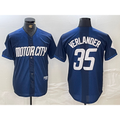 Detroit Tigers #35 Justin Verlander Navy HOLBERT 2024 City Connect Cool Base Limited Stitched Jersey