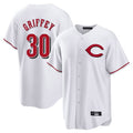 Cincinnati Reds #30 Ken Griffey Player White HOLBERT Home Game Stitched Jerseys