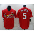 St. Louis Cardinals #5 Albert Pujols Red HOLBERT Stitched Cool Base Jersey