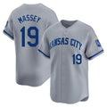 Kansas City Royals #19 Michael Massey Player Gray HOLBERT Limited Home Stitched Jerseys