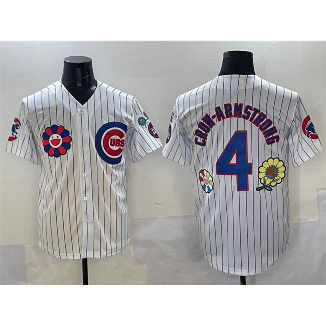Chicago Cubs #4 Pete Crow-Armstrong White HOLBERT 2025 Tokyo Series Limited Stitched Jersey