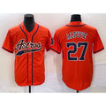 Houston Astros #27 Jose Altuve Orange HOLBERT With Patch Cool Base Stitched Jersey