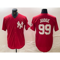 New York Yankees #99 Aaron Judge Red HOLBERT Fashion Cool Base Jersey