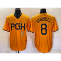 Pittsburgh Pirates #8 Willie Stargell Number Gold HOLBERT 2023 City Connect Stitched Jersey