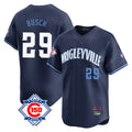 Chicago Cubs #29 Michael Busch Player Navy HOLBERT City Connect 150th Anniversary Limited Home Stitched Jerseys