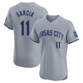 Kansas City Royals #11 Maikel Garcia Player Gray HOLBERT Limited Elite Home Stitched Jerseys