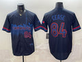 Toronto Blue Jays #84 Dylan Cease Navy HOLBERT 2024 City Connect Limited Stitched Jersey