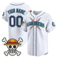 Custom Seattle Mariners x One Piece White HOLBERT Vapor Premier Limited Jersey - Stitched