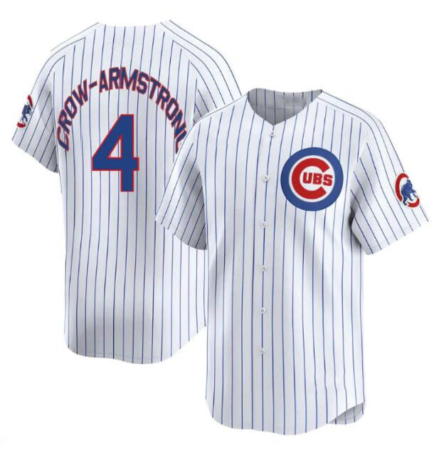 Chicago Cubs #4 Pete Crow-Armstrong White HOLBERT Home Limited Stitched Jersey