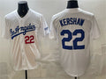 Los Angeles Dodgers #22 Clayton Kershaw White HOLBERT Alternate Stadium Stitched Jersey