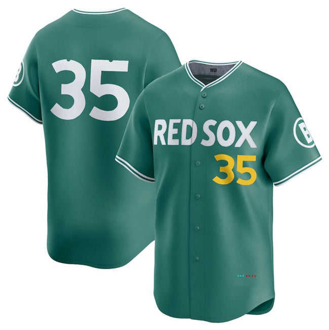 Boston Red Sox #35 Garrett Crochet Green HOLBERT 2025 City Connect Limited Stitched Jersey