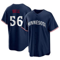 Minnesota Twins #56 Josh Bell Player Navy HOLBERTReplica Alternate Home Stitched Jerseys