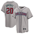Arizona Diamondbacks #20 Luis Gonzalez Player Gray HOLBERT Road Home Game Stitched Jerseys