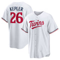 Minnesota Twins #26 Max Kepler White HOLBERT Home Replica Player Logo Jersey