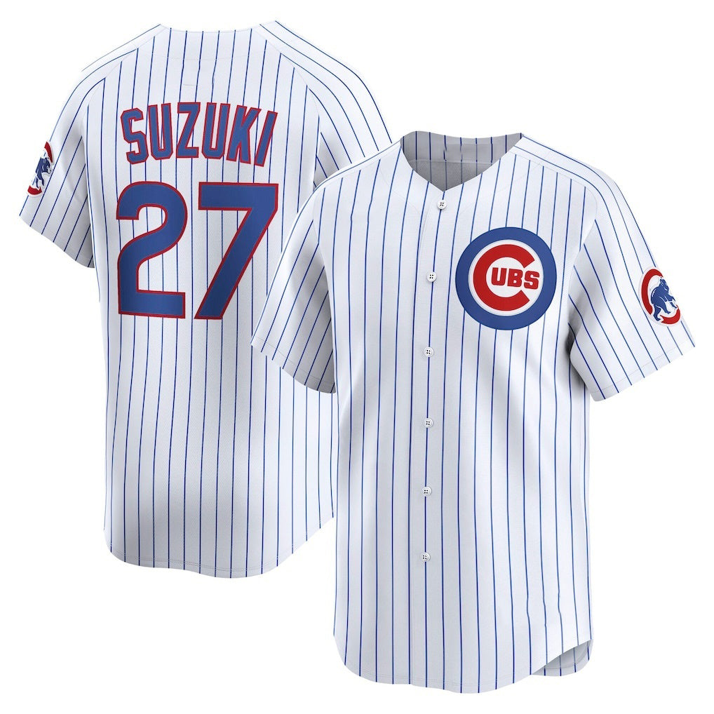 Chicago Cubs #27 Seiya Suzuki White HOLBERT Home Limited Player Jersey