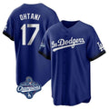 Los Angeles Dodgers #17 Shohei Ohtani Player Royal HOLBERT World Series Meet City Connect Home Game Stitched Jerseys