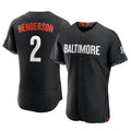 Baltimore Orioles #2 Gunnar Henderson Player Black HOLBERT City Connect Limited Elite Home Game Stitched Jerseys
