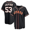 Houston Astros #53 Cristian Javier Player Black HOLBERT Fashion Out Home Game Stitched Jerseys