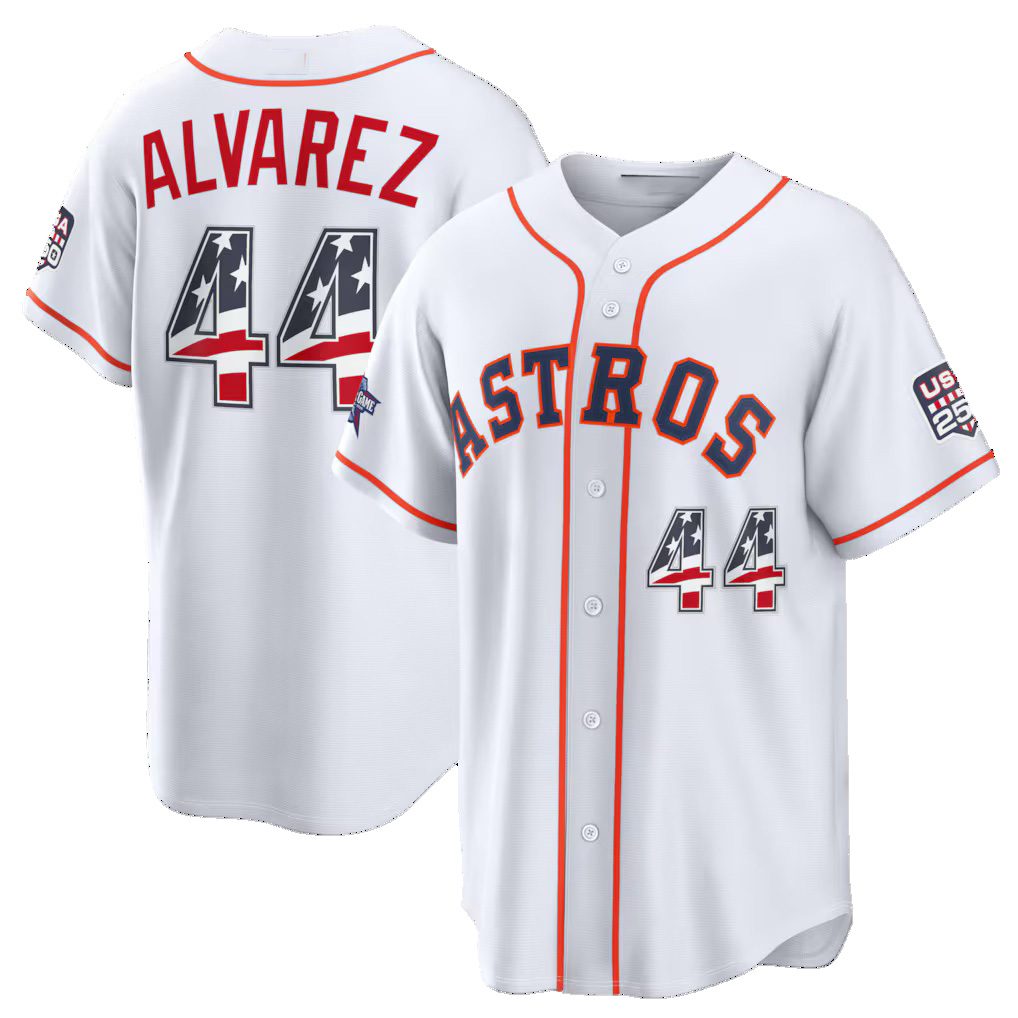 Houston Astros #44 Yordan Alvarez 2026 All-Star Edition Stars & Stripes White HOLBERT Stadium Jersey