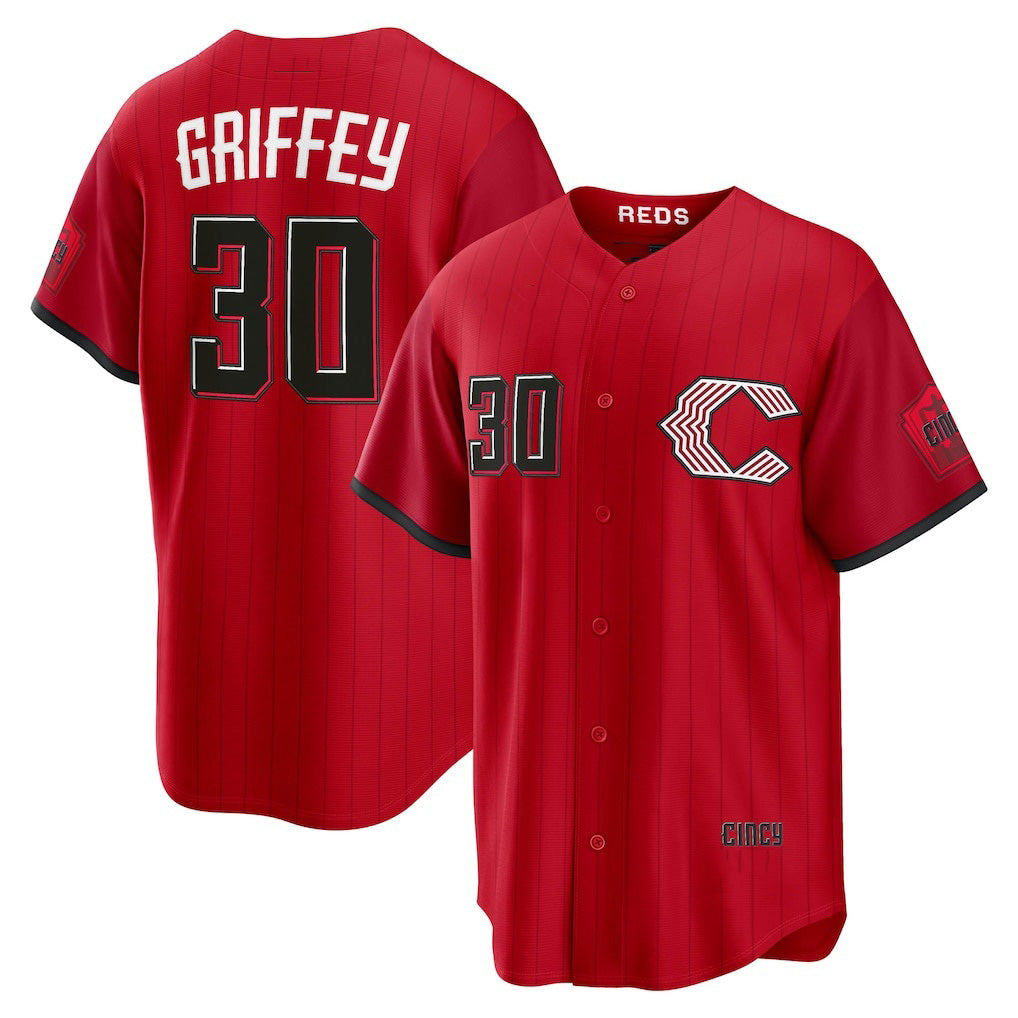 Cincinnati Reds #30 Ken Griffey Jr. Red HOLBERT 2026 City Connect Stadium Jersey